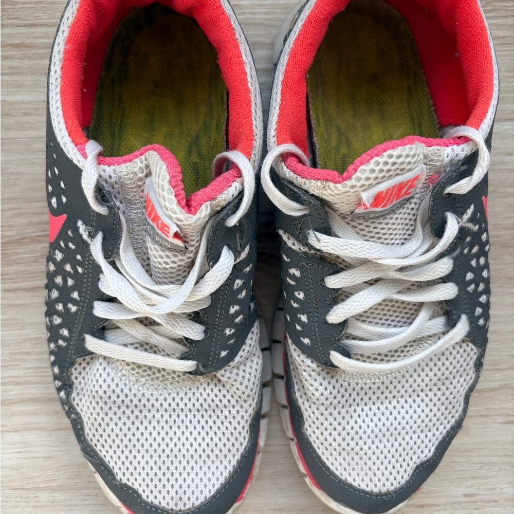 Nike Kids White and Pink Athletic Shoes